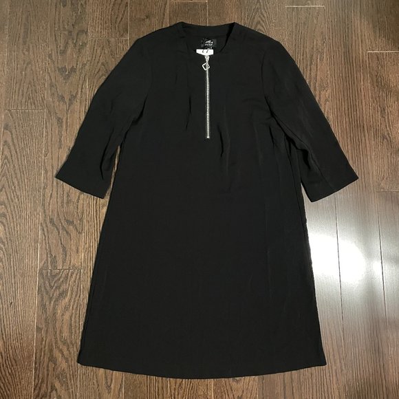 Avant Premiere by Manor Black Zipper Detail Dress - Picture 1 of 4